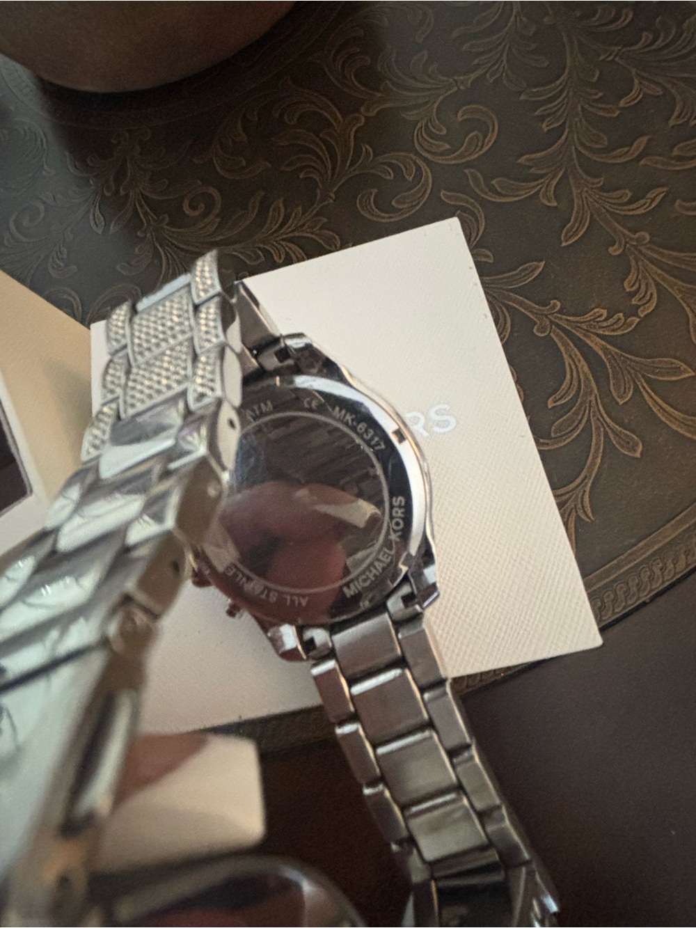 Michael Kors Silver Crystal Pavé Chronograph Watch - Picture 2 of 5